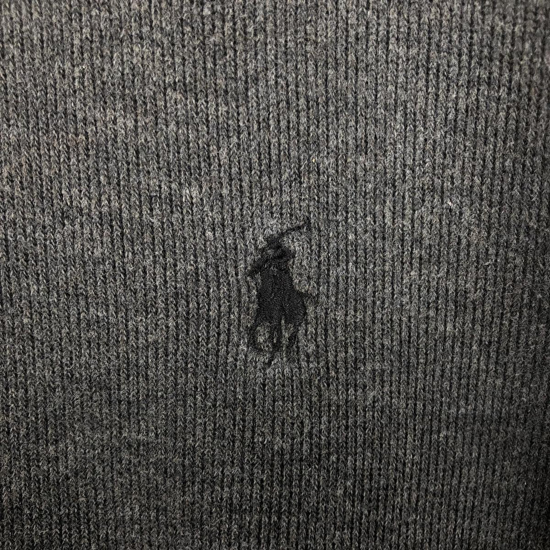 Ralph Lauren POLO by Ralph Lauren Half-Zip Sweatshirt, Men's XL cotton Charcoal Vintage Second Hand