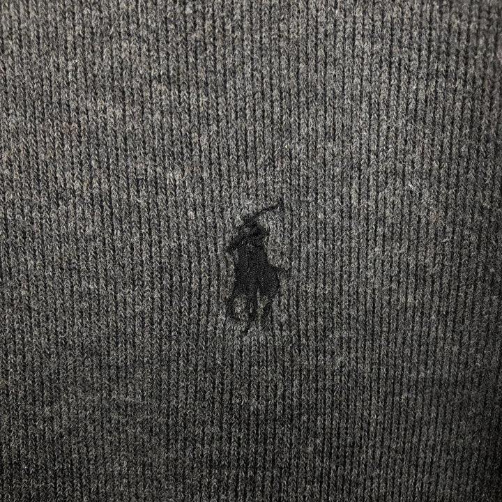 Ralph Lauren POLO by Ralph Lauren Half-Zip Sweatshirt, Men's XL cotton Charcoal Vintage Second Hand