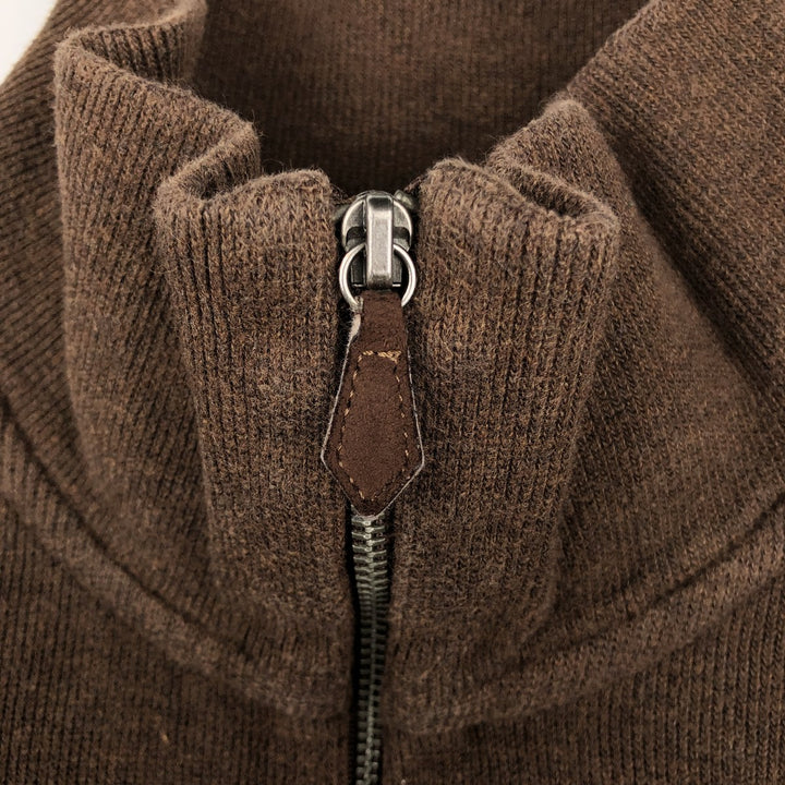 Ralph Lauren POLO by Ralph Lauren Half-Zip Sweatshirt, Men's Size L cotton brown type Vintage Second Hand