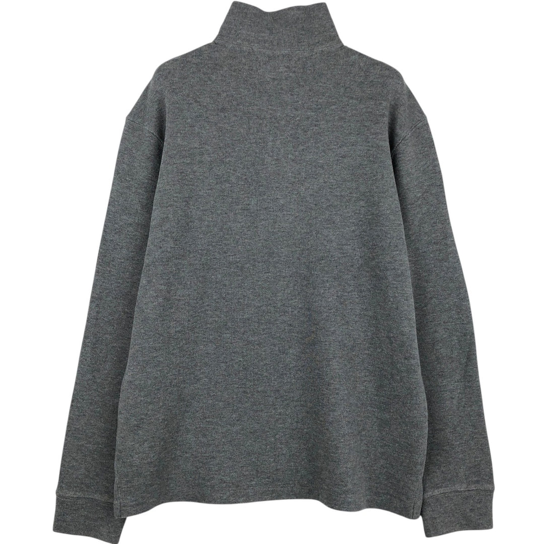 Ralph Lauren POLO by Ralph Lauren Half-Zip Sweatshirt, Men's M cotton gray type Vintage Second Hand