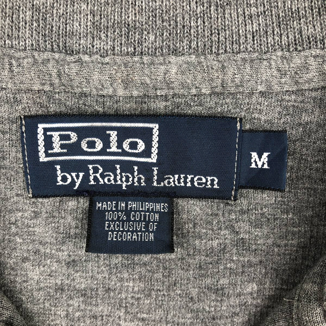 Ralph Lauren POLO by Ralph Lauren Half-Zip Sweatshirt, Men's M cotton gray type Vintage Second Hand