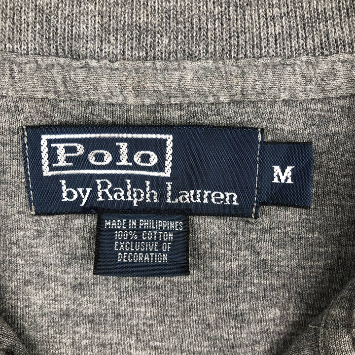 Ralph Lauren POLO by Ralph Lauren Half-Zip Sweatshirt, Men's M cotton gray type Vintage Second Hand