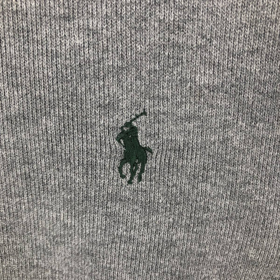 Ralph Lauren POLO by Ralph Lauren Half-Zip Sweatshirt, Men's M cotton gray type Vintage Second Hand