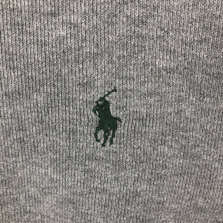 Ralph Lauren POLO by Ralph Lauren Half-Zip Sweatshirt, Men's M cotton gray type Vintage Second Hand