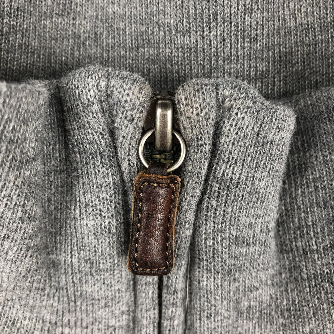 Ralph Lauren POLO by Ralph Lauren Half-Zip Sweatshirt, Men's M cotton gray type Vintage Second Hand