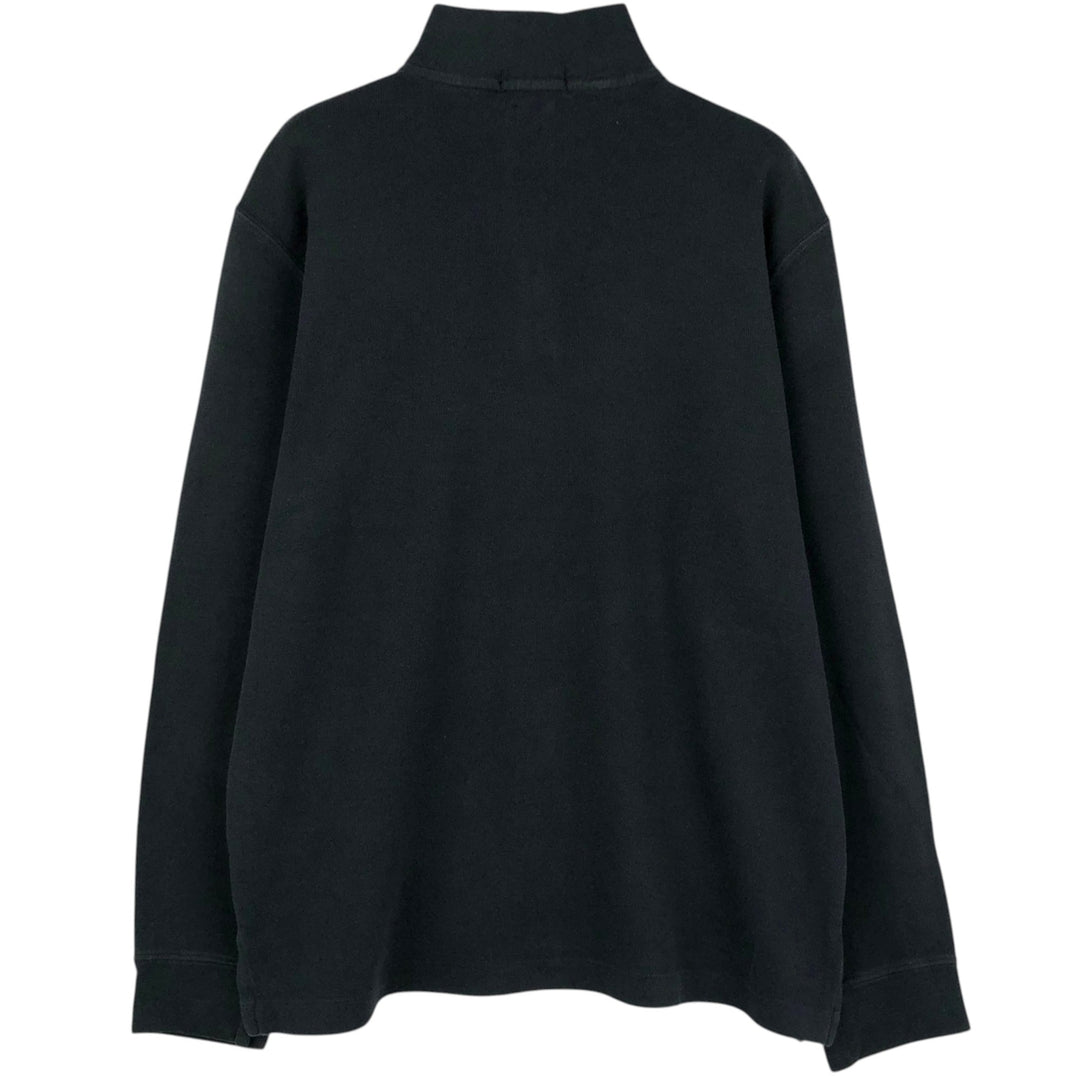 Ralph Lauren ESTATE RIB Half-Zip Sweatshirt (Men's Size M) unclear black type Vintage Second Hand