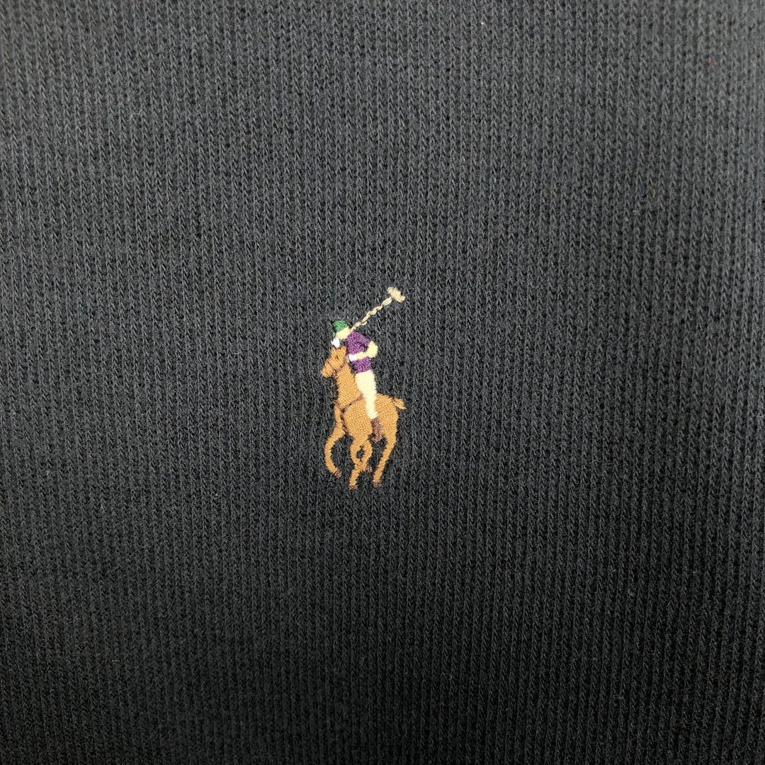 Ralph Lauren ESTATE RIB Half-Zip Sweatshirt (Men's Size M) unclear black type Vintage Second Hand