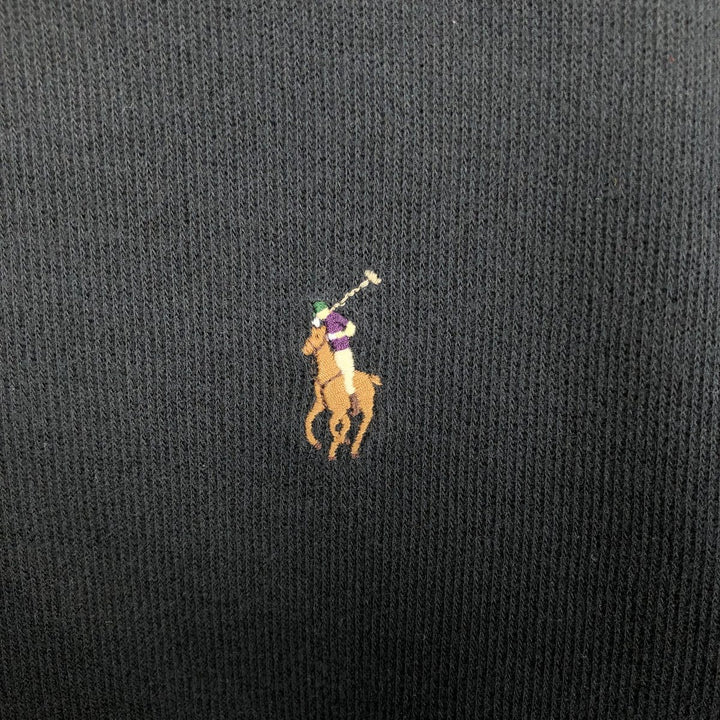 Ralph Lauren ESTATE RIB Half-Zip Sweatshirt (Men's Size M) unclear black type Vintage Second Hand