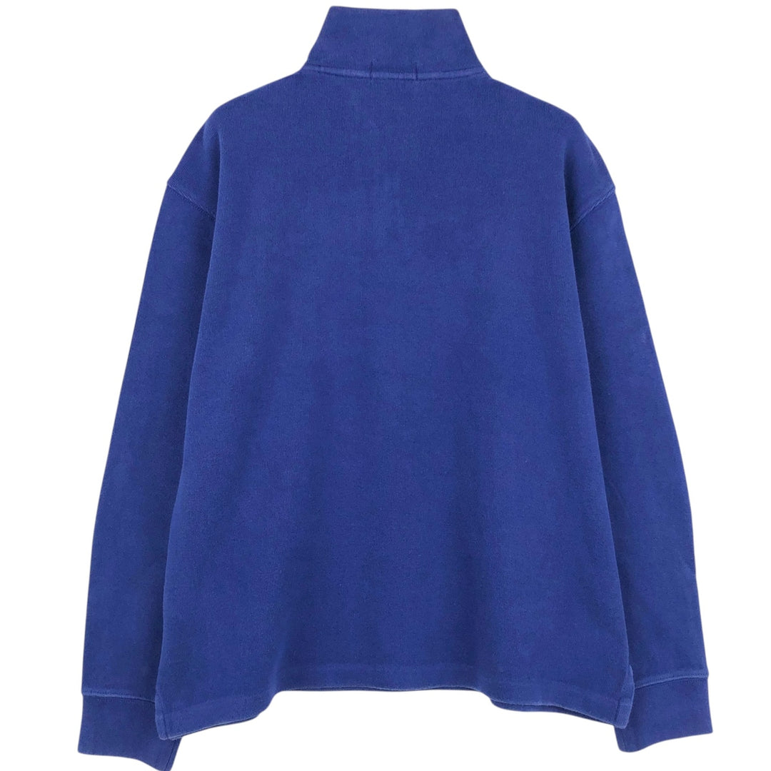 Ralph Lauren POLO RALPH LAUREN Half-zip sweatshirt, men's M size cotton blue type Vintage Second Hand