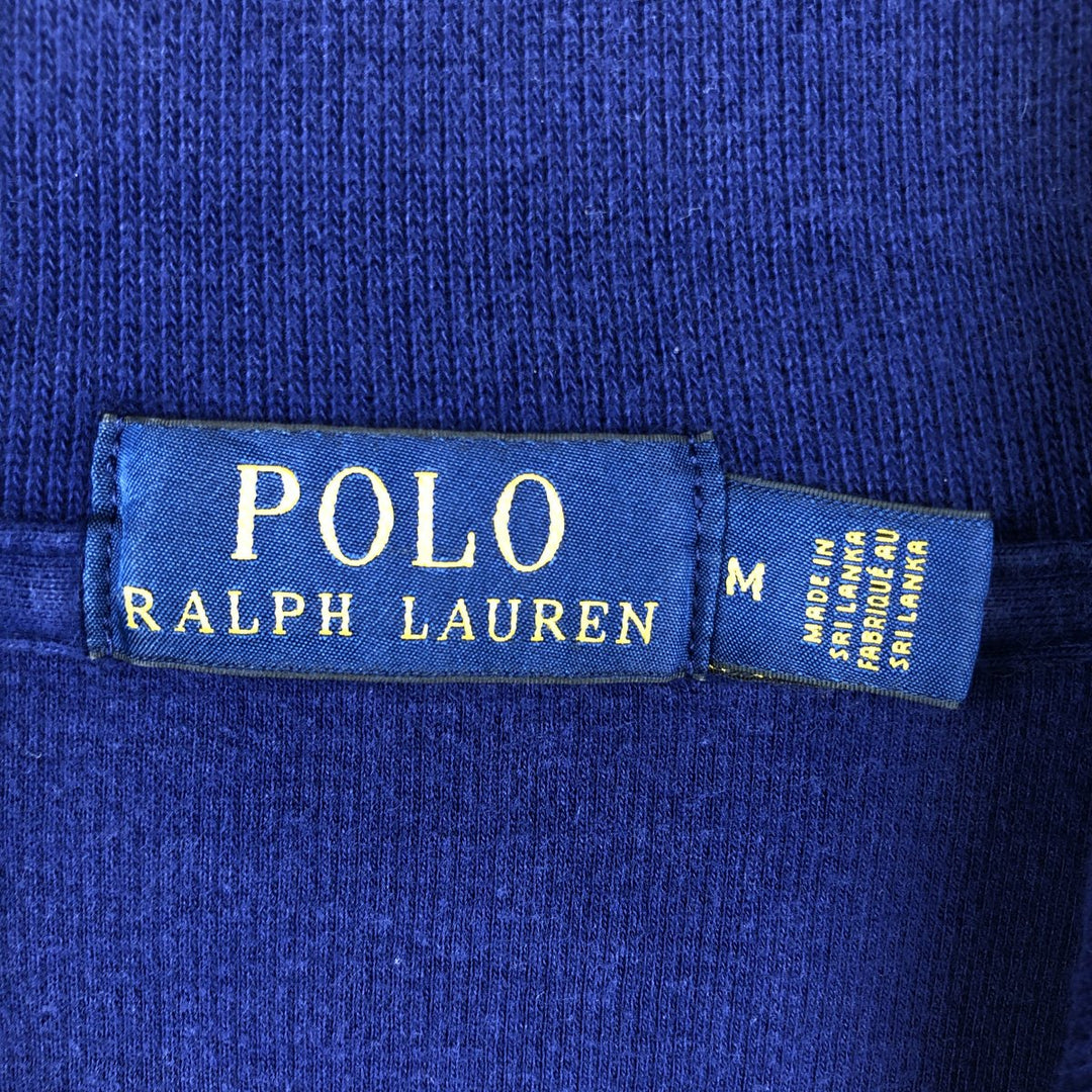 Ralph Lauren POLO RALPH LAUREN Half-zip sweatshirt, men's M size cotton blue type Vintage Second Hand