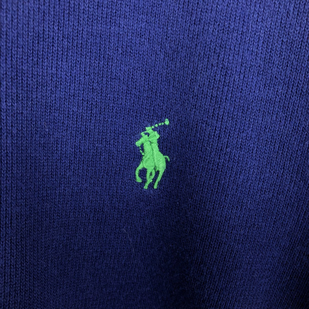 Ralph Lauren POLO RALPH LAUREN Half-zip sweatshirt, men's M size cotton blue type Vintage Second Hand