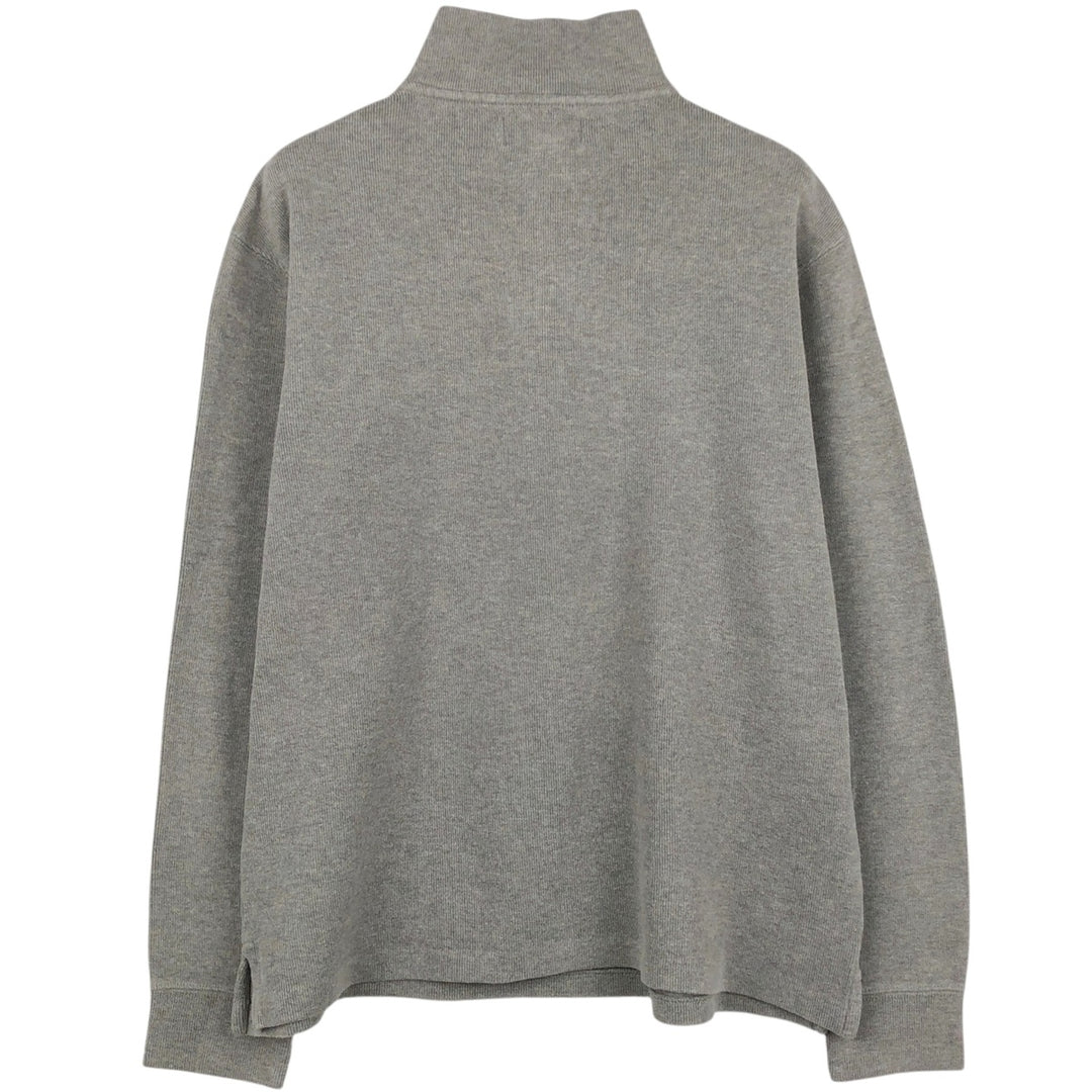 Ralph Lauren POLO by Ralph Lauren Half-Zip Sweatshirt, Men's M cotton gray type Vintage Second Hand