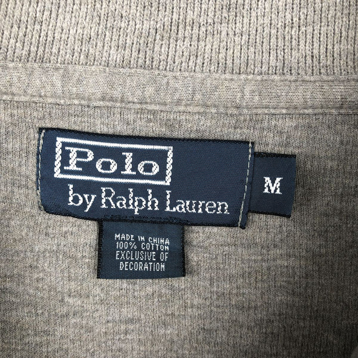 Ralph Lauren POLO by Ralph Lauren Half-Zip Sweatshirt, Men's M cotton gray type Vintage Second Hand
