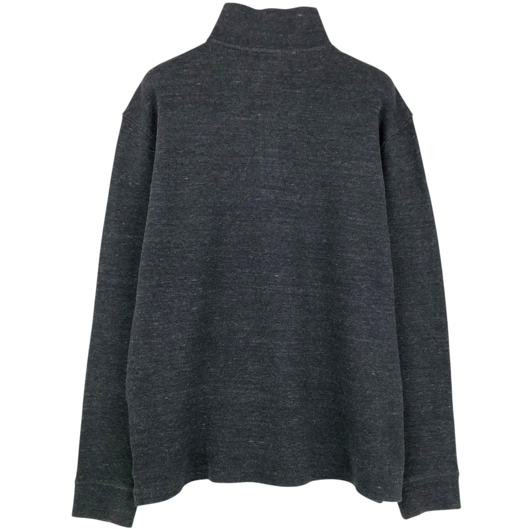 Ralph Lauren POLO RALPH LAUREN Half-zip sweatshirt, sweatshirt, men's size L cotton Charcoal Vintage Second Hand