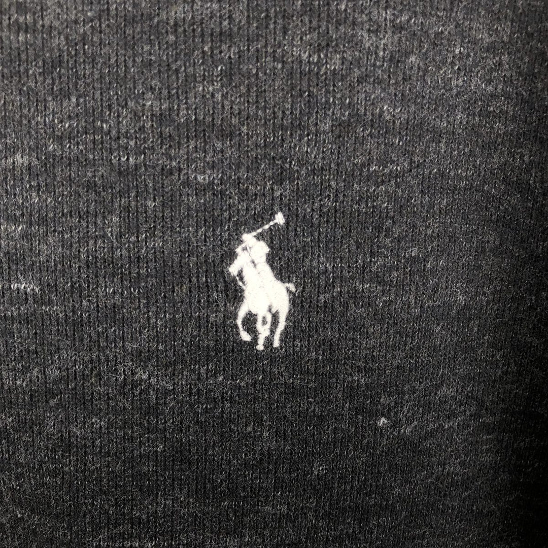 Ralph Lauren POLO RALPH LAUREN Half-zip sweatshirt, sweatshirt, men's size L cotton Charcoal Vintage Second Hand