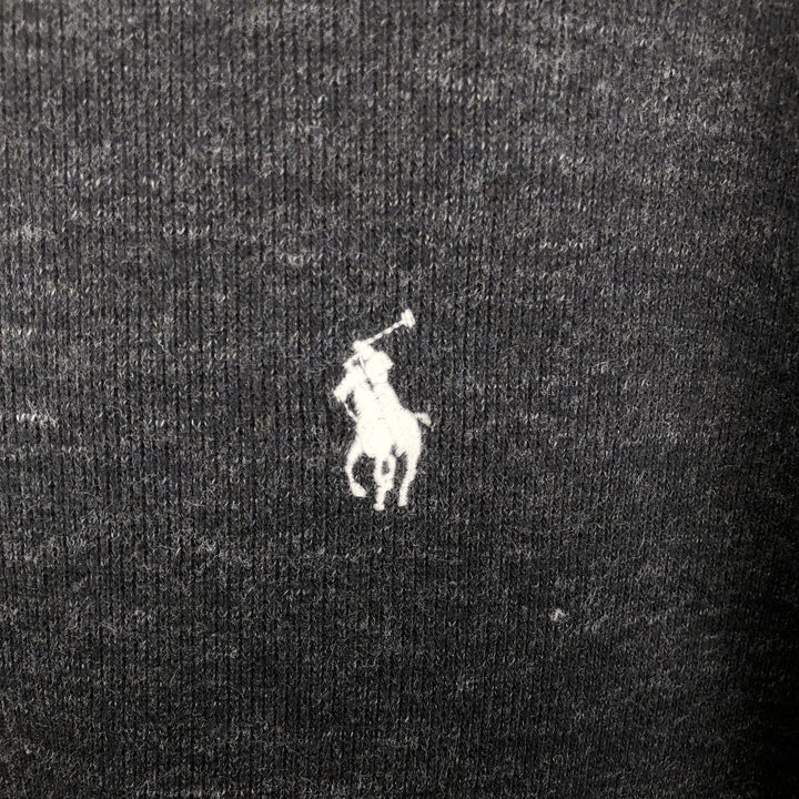 Ralph Lauren POLO RALPH LAUREN Half-zip sweatshirt, sweatshirt, men's size L cotton Charcoal Vintage Second Hand