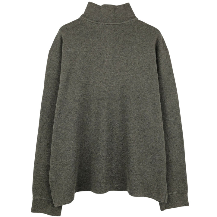 Ralph Lauren POLO by Ralph Lauren Half-Zip Sweatshirt, Men's XL cotton gray type Vintage Second Hand