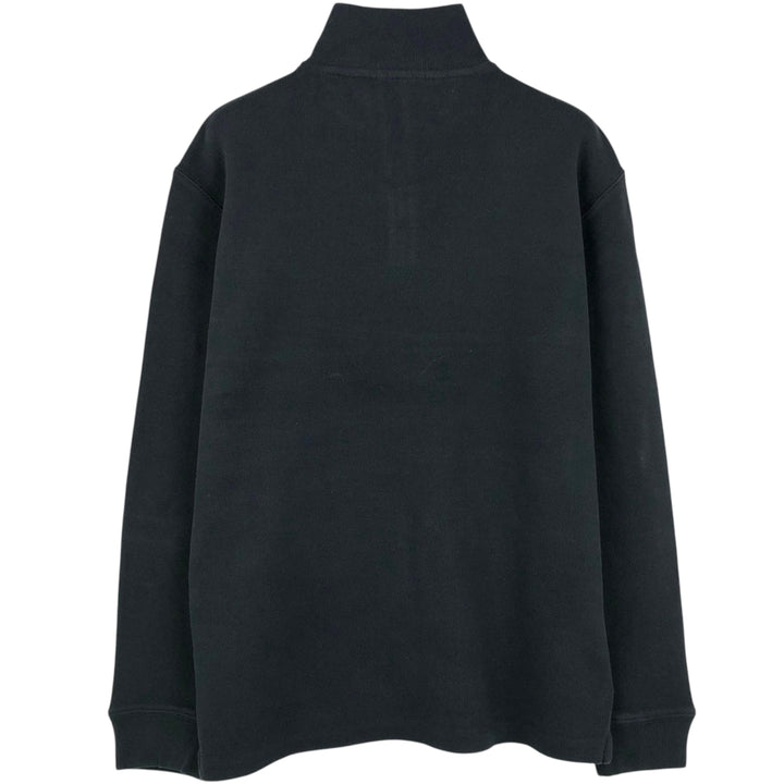Ralph Lauren POLO RALPH LAUREN Half-zip sweatshirt, men's M size cotton black type Vintage Second Hand