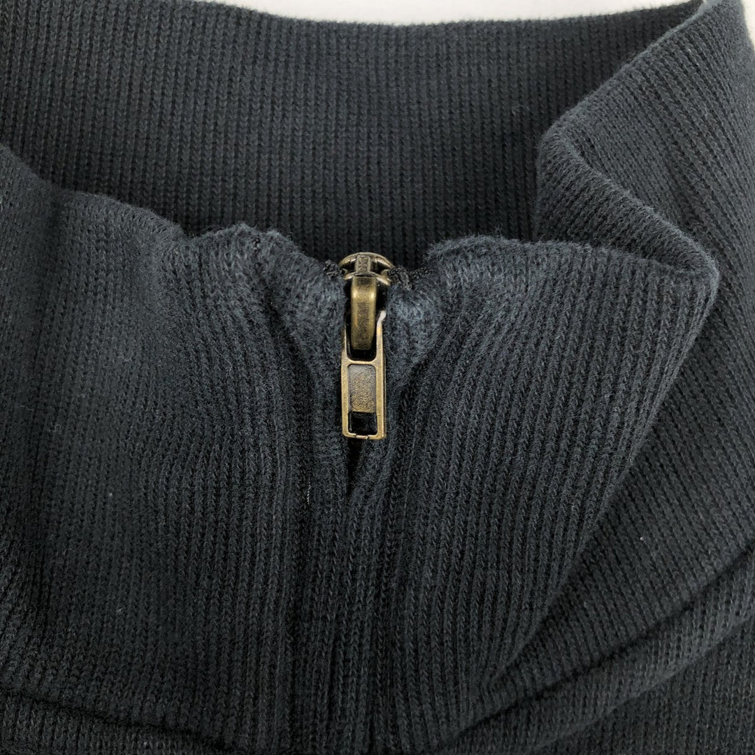 Ralph Lauren POLO RALPH LAUREN Half-zip sweatshirt, men's M size cotton black type Vintage Second Hand