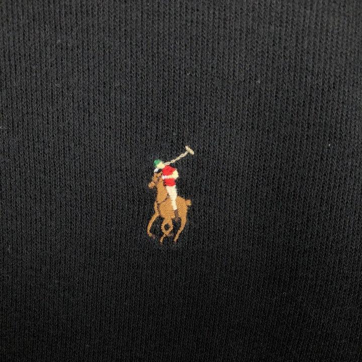 Ralph Lauren ESTATE RIB Half-Zip Sweatshirt (Men's Size M) cotton black type Vintage Second Hand