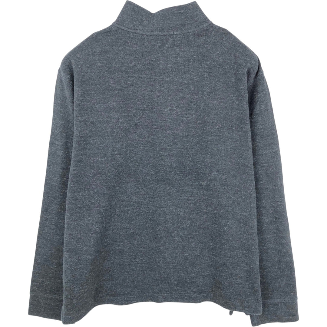 Ralph Lauren ESTATE RIB Half-Zip Sweatshirt (Men's Size L) cotton Charcoal Vintage Second Hand