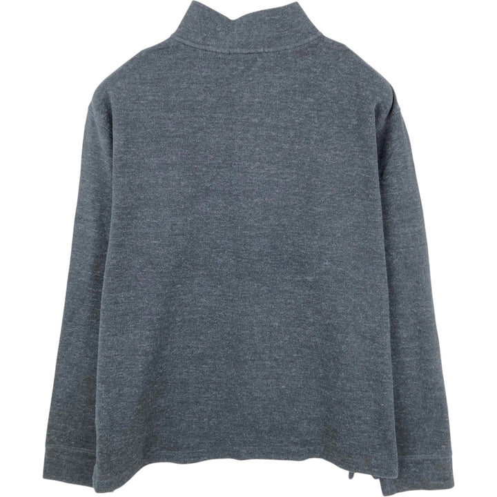 Ralph Lauren ESTATE RIB Half-Zip Sweatshirt (Men's Size L) cotton Charcoal Vintage Second Hand