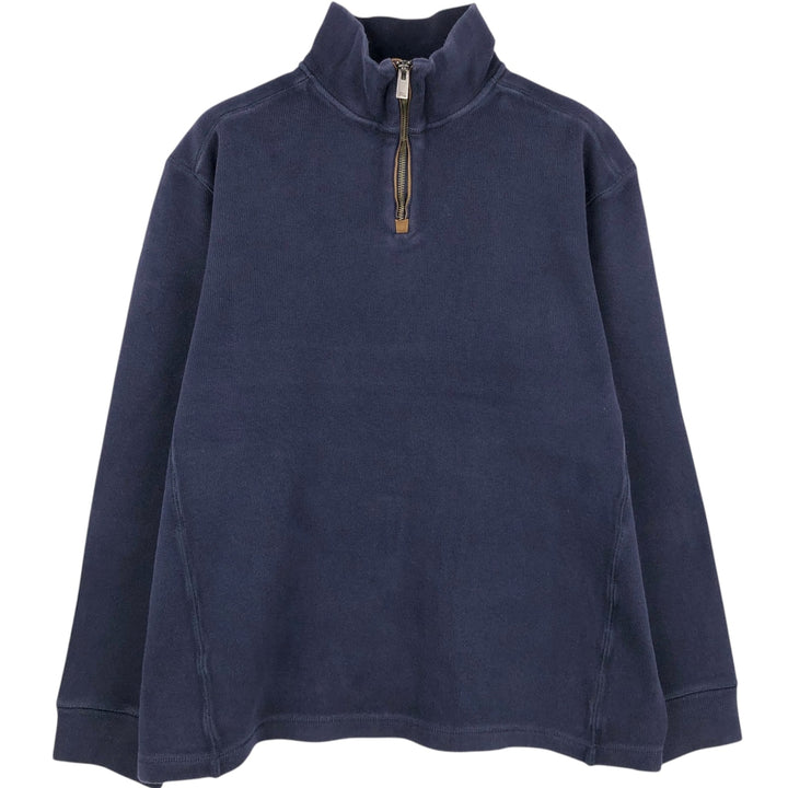 Ralph Lauren POLO by Ralph Lauren Half-Zip Sweatshirt, Men's Size L cotton navy blue type Vintage Second Hand