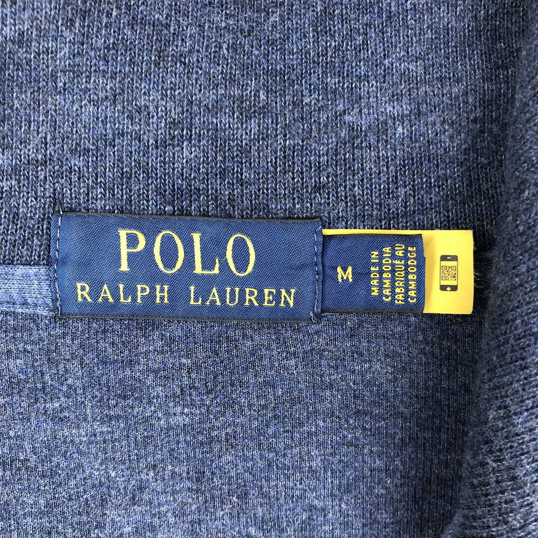 Ralph Lauren POLO RALPH LAUREN Half-zip sweatshirt, men's M size cotton blue type Vintage Second Hand