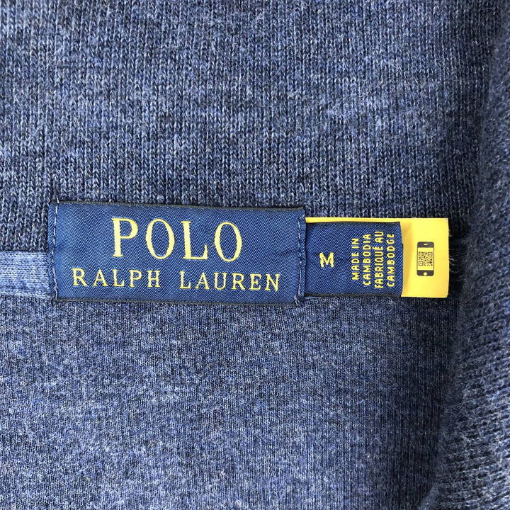 Ralph Lauren POLO RALPH LAUREN Half-zip sweatshirt, men's M size cotton blue type Vintage Second Hand