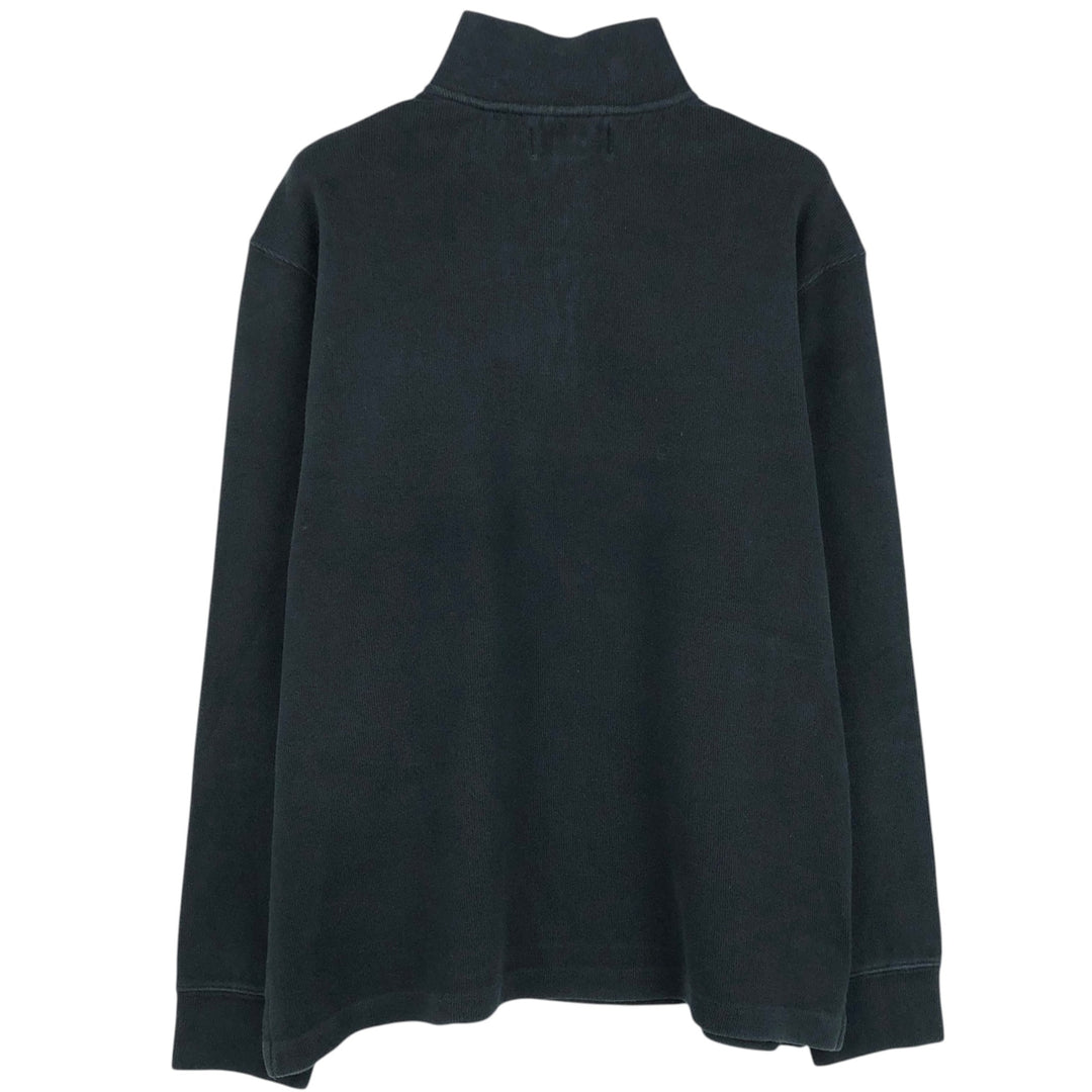 Ralph Lauren POLO by Ralph Lauren Half-Zip Sweatshirt, Men's M cotton black type Vintage Second Hand