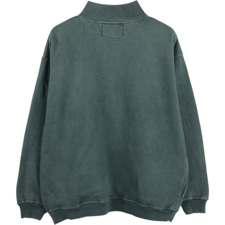 ~90'S Orvis Half-Zip Sweatshirt, Made in USA, Men's Size L (Equivalent), Vintage cotton green type Vintage Second Hand