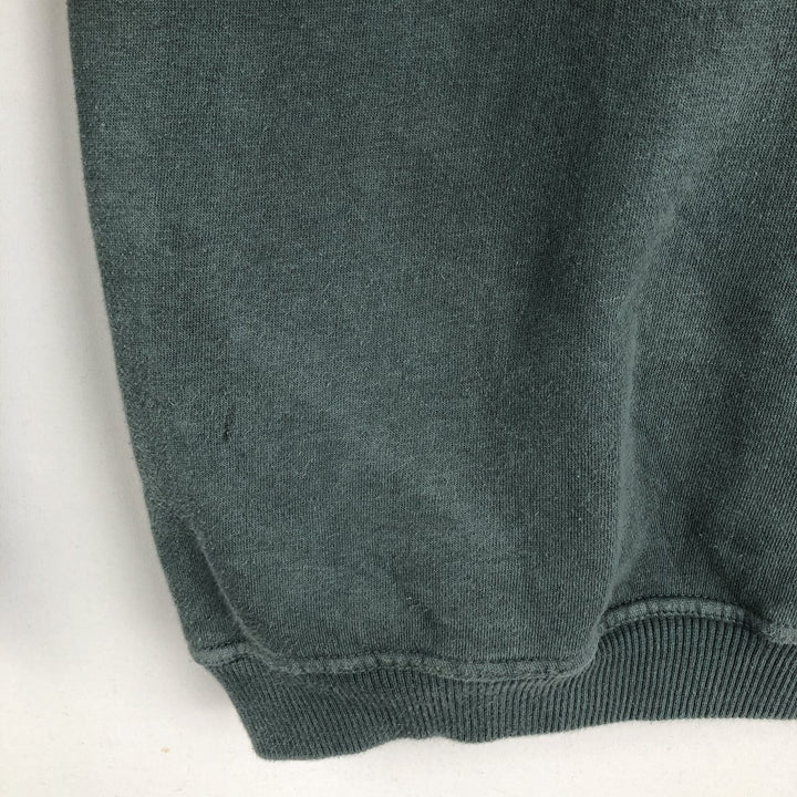 ~90'S Orvis Half-Zip Sweatshirt, Made in USA, Men's Size L (Equivalent), Vintage cotton green type Vintage Second Hand