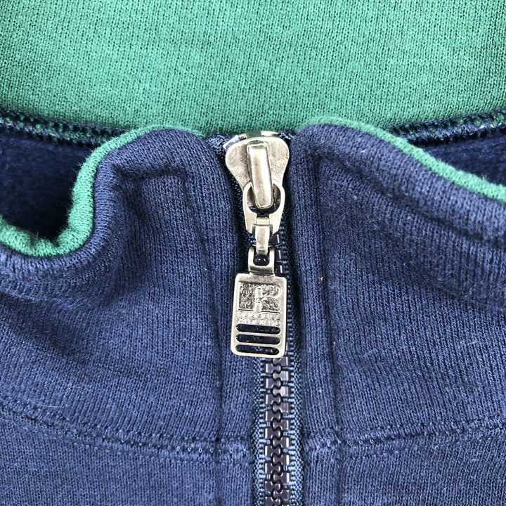 90'S Russell Athletic Half-Zip Sweatshirt, Made in USA, Men's Size L (Equivalent), Vintage cotton navy blue type Vintage Second Hand