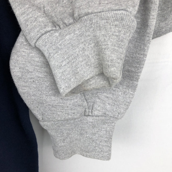 90'S Russell Athletic Two-Tone Half-Zip Sweatshirt, Made in USA, Men's XXL (approx.), Vintage cotton gray type Vintage Second Hand