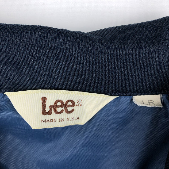 1970'S Lee Western Long-Sleeve Shirt Jacket, Made in USA, Men's Size L (Equivalent), Vintage unclear navy blue type Vintage Second Hand