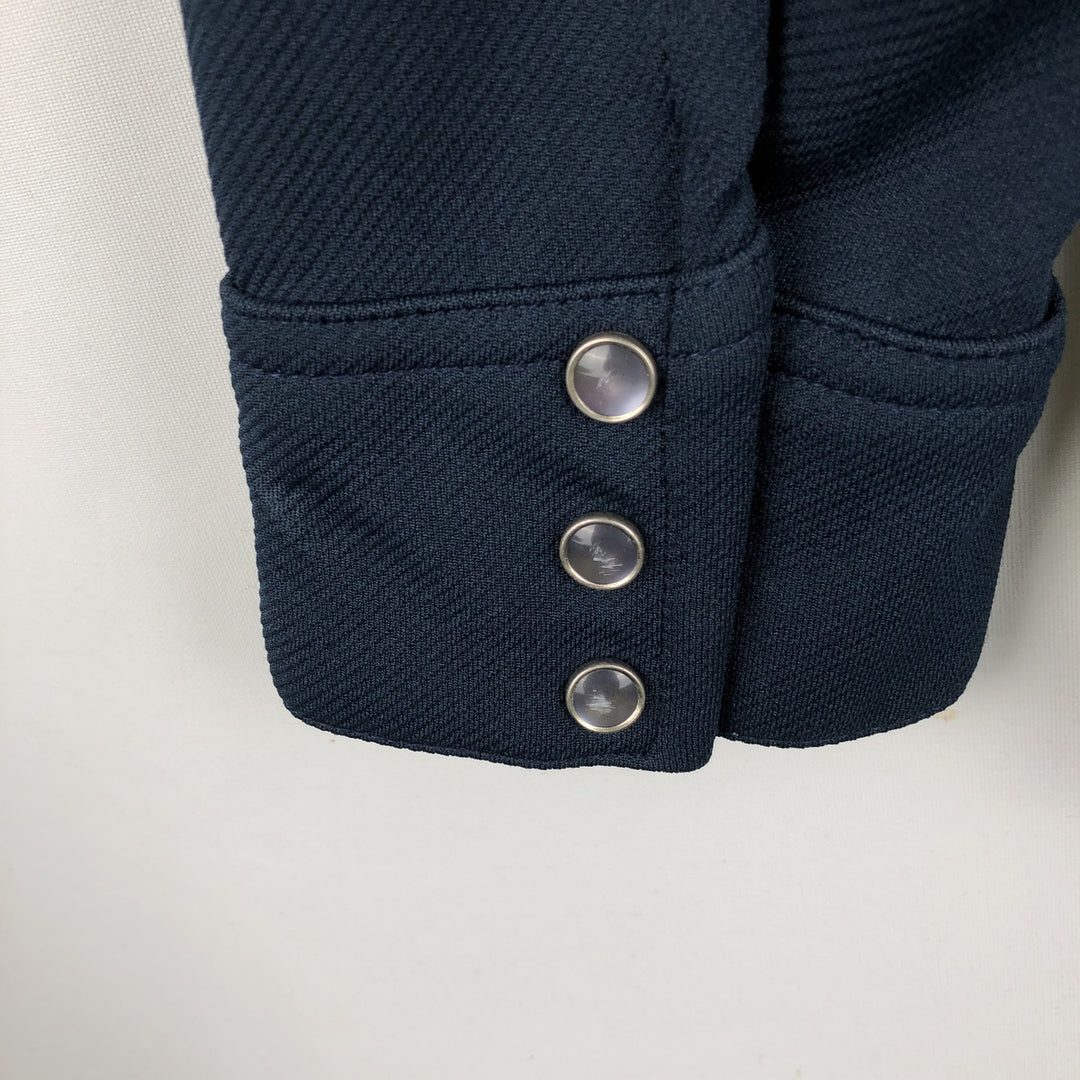 1970'S Lee Western Long-Sleeve Shirt Jacket, Made in USA, Men's Size L (Equivalent), Vintage unclear navy blue type Vintage Second Hand