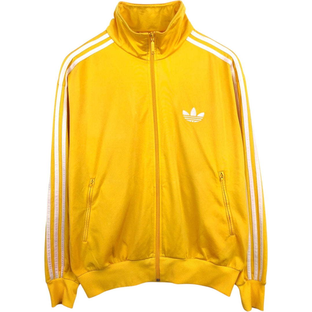 Adidas ORIGINALS Trefoil Logo Track Jacket, Men's XXL (approx.) polyester yellow type Vintage Second Hand