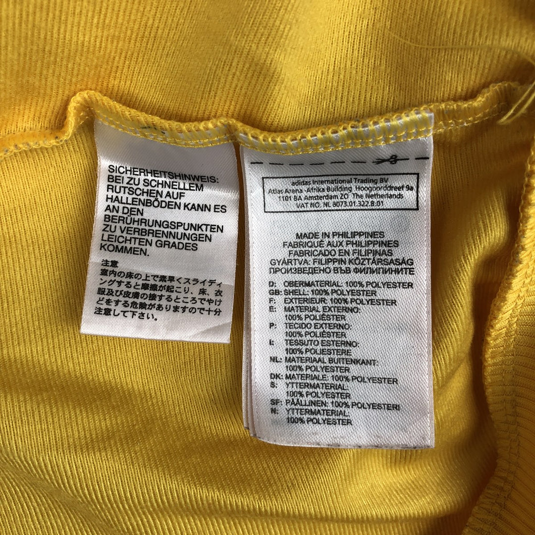 Adidas ORIGINALS Trefoil Logo Track Jacket, Men's XXL (approx.) polyester yellow type Vintage Second Hand