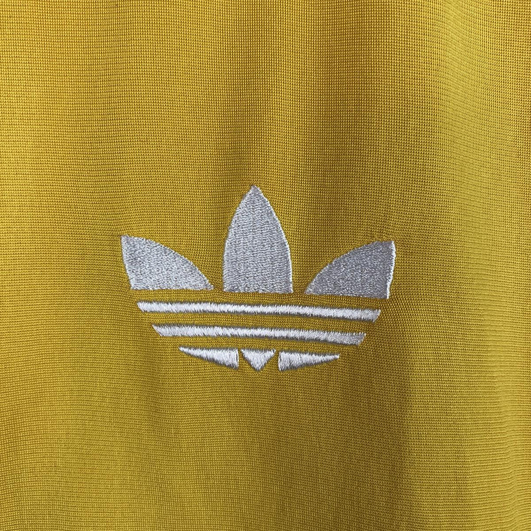 Adidas ORIGINALS Trefoil Logo Track Jacket, Men's XXL (approx.) polyester yellow type Vintage Second Hand
