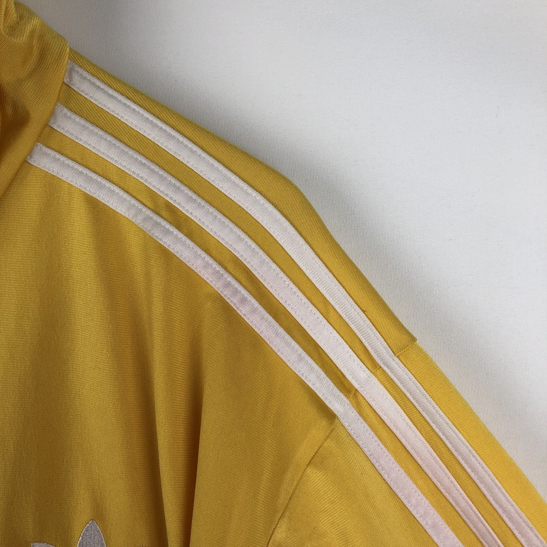 Adidas ORIGINALS Trefoil Logo Track Jacket, Men's XXL (approx.) polyester yellow type Vintage Second Hand