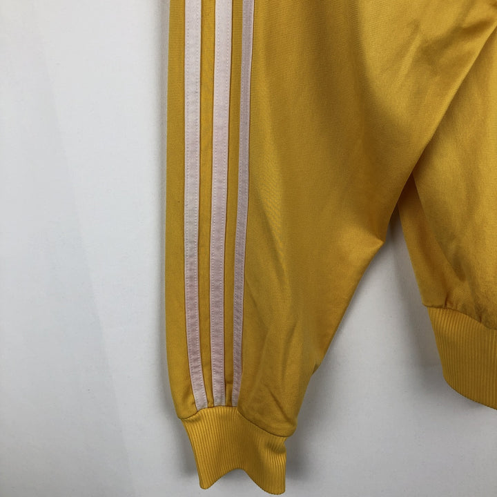 Adidas ORIGINALS Trefoil Logo Track Jacket, Men's XXL (approx.) polyester yellow type Vintage Second Hand