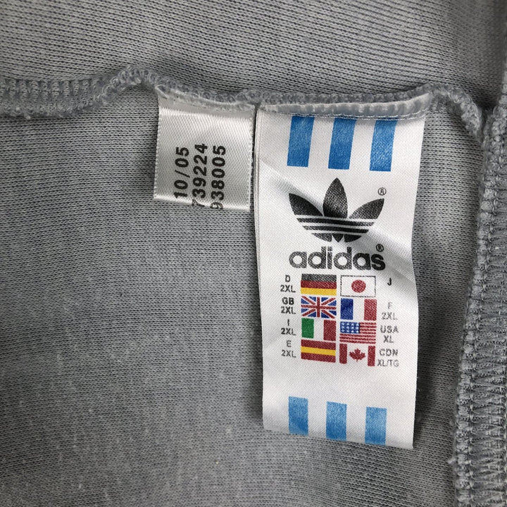 2000'S Adidas Originals Trefoil Logo Track Jacket/Hoodie - Men's Size XL (approx.) polyester gray type Vintage Second Hand