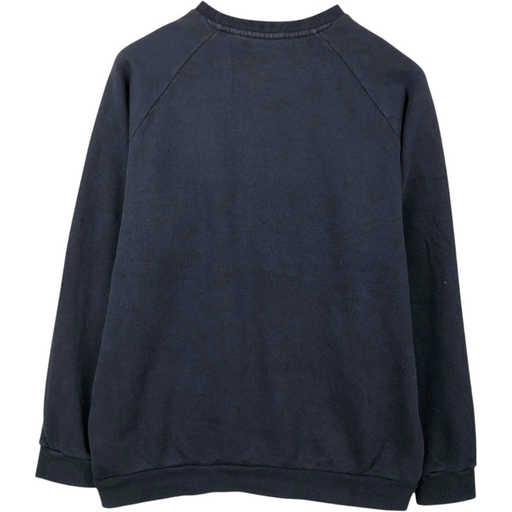 Adidas logo sweatshirt, men's size L cotton black type Vintage Second Hand