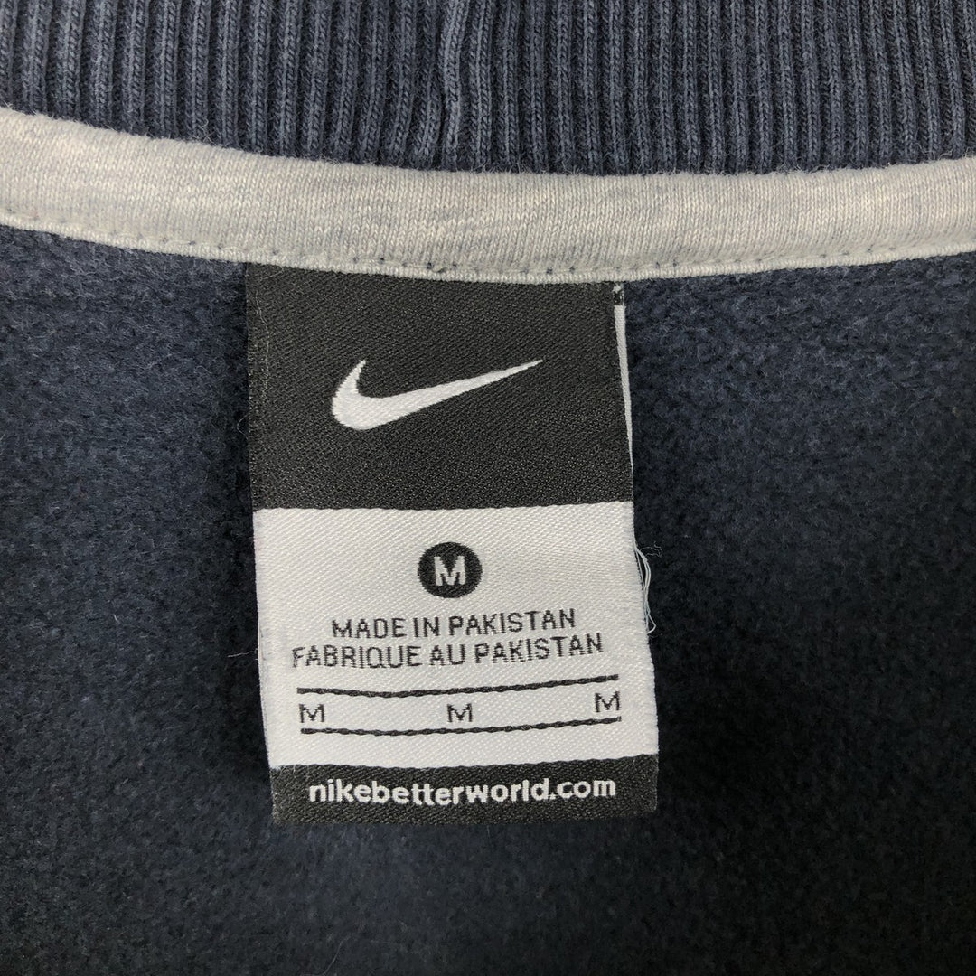 Nike One Point Logo Sweatshirt, Trainer, Men's M Size cotton navy blue type Vintage Second Hand