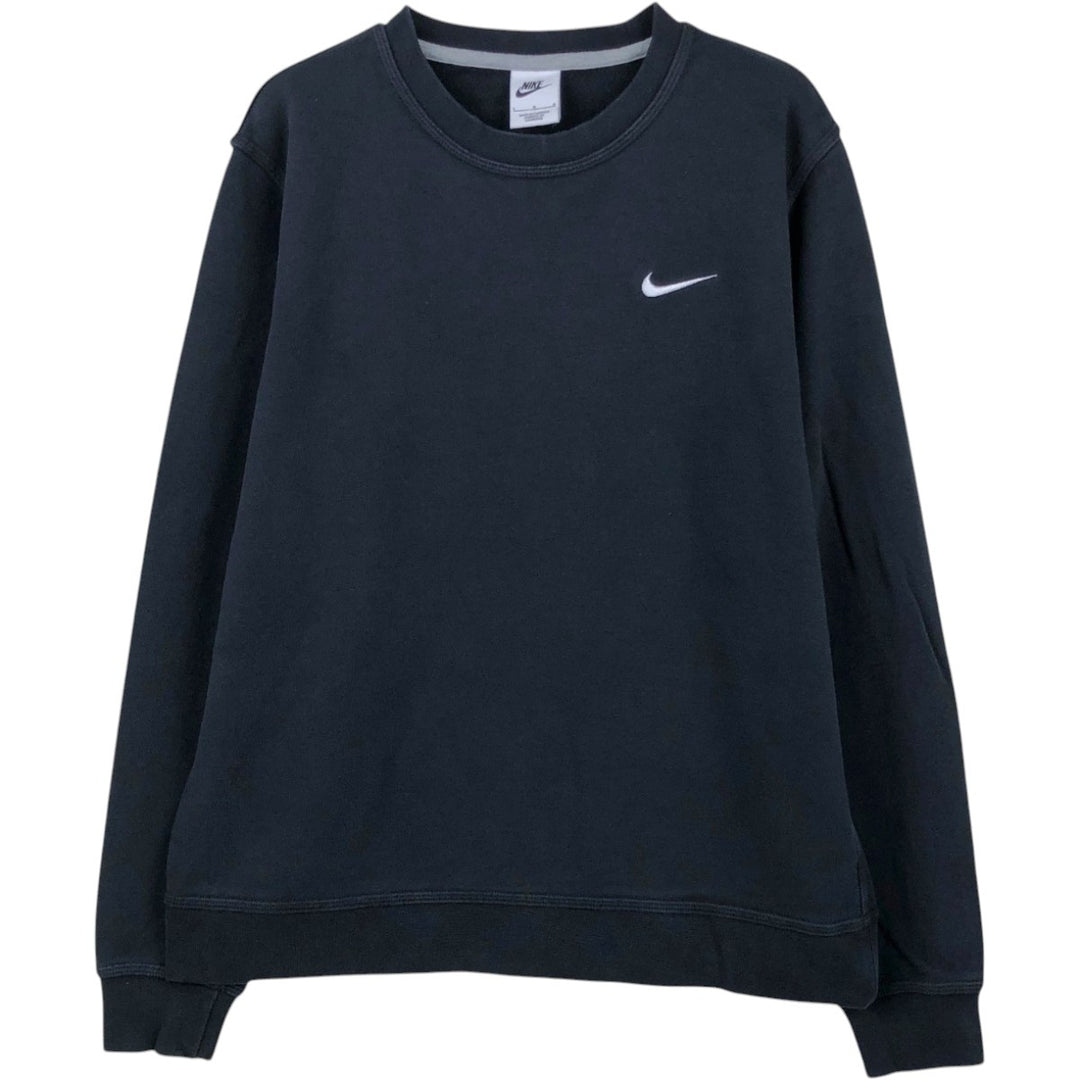 Nike One Point Logo Sweatshirt, Trainer, Men's Size L cotton black type Vintage Second Hand
