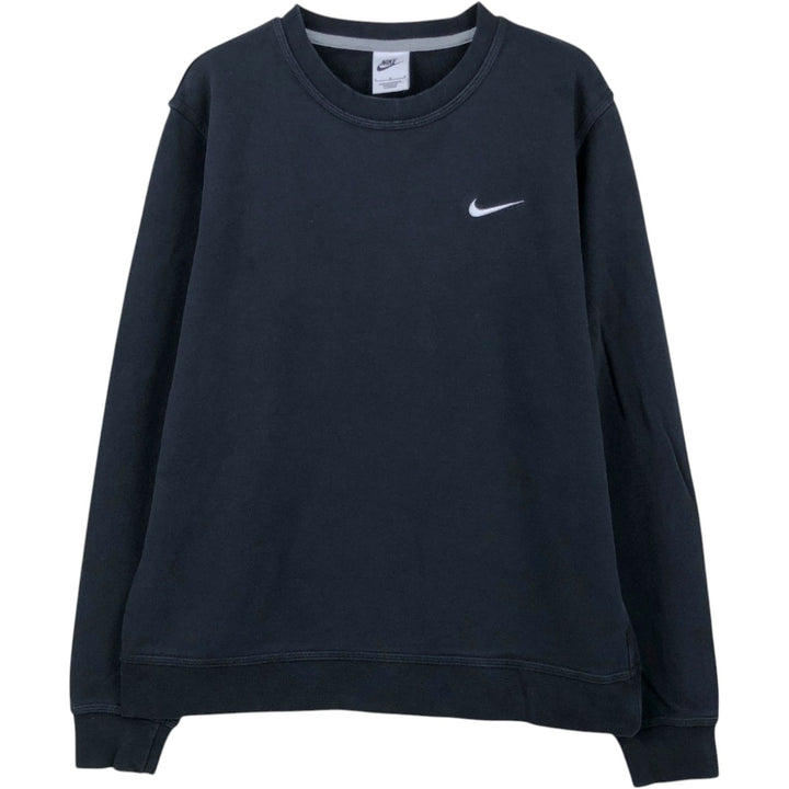 Nike One Point Logo Sweatshirt, Trainer, Men's Size L cotton black type Vintage Second Hand