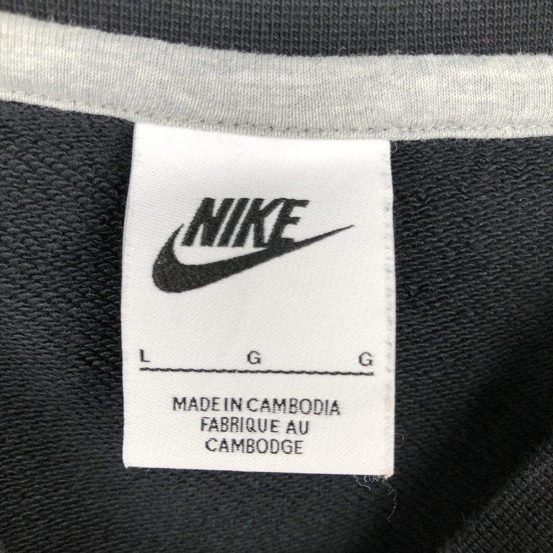 Nike One Point Logo Sweatshirt, Trainer, Men's Size L cotton black type Vintage Second Hand
