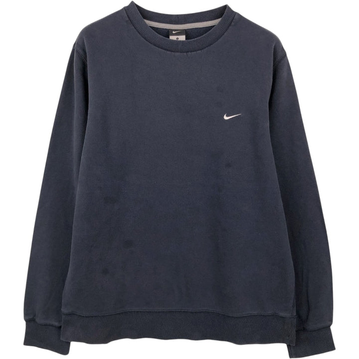 Nike One Point Logo Sweatshirt, Trainer, Men's Size L cotton black type Vintage Second Hand