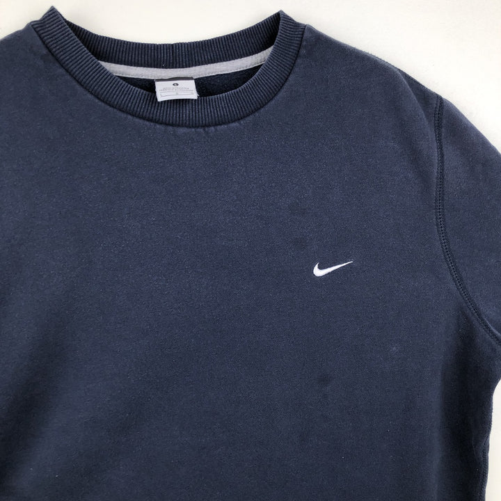 Nike One Point Logo Sweatshirt, Trainer, Men's Size L cotton black type Vintage Second Hand