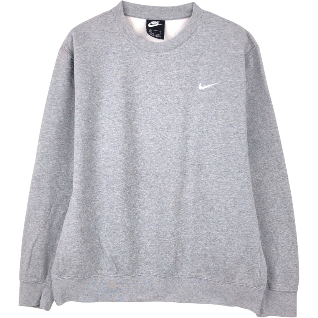Nike One Point Logo Sweatshirt, Trainer, Men's Size L cotton gray type Vintage Second Hand